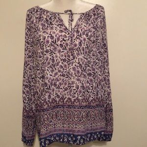 Purple Lucky Brand Blouse Size Large